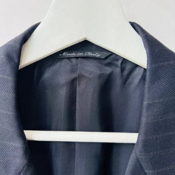 Canali for Guy La Ferrera Double-Breasted Pinstripe Sport coat-Navy– 56IT(US46L) - Picture 5 of 12